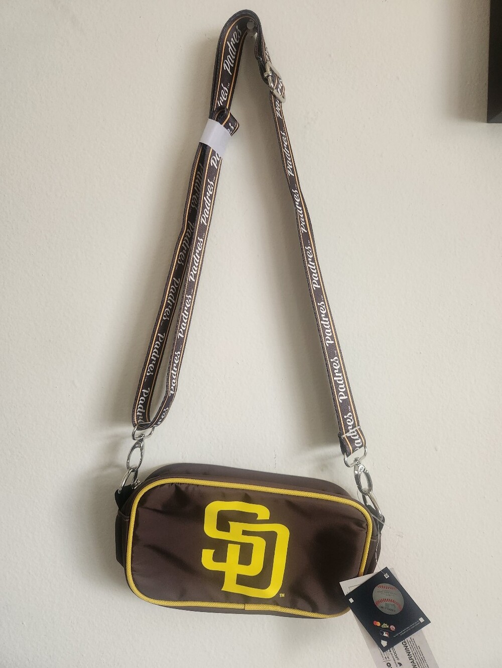San Diego Padres Brown and Yellow Crossbody Bag
